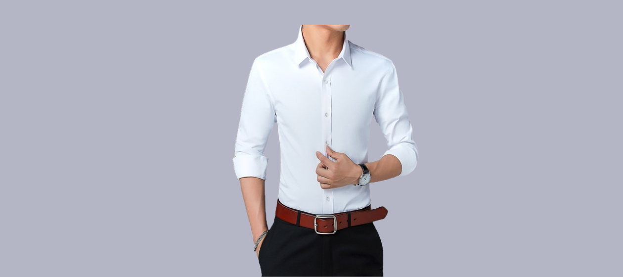 Men’s Long-Sleeved Slim Fit Korean Shirt